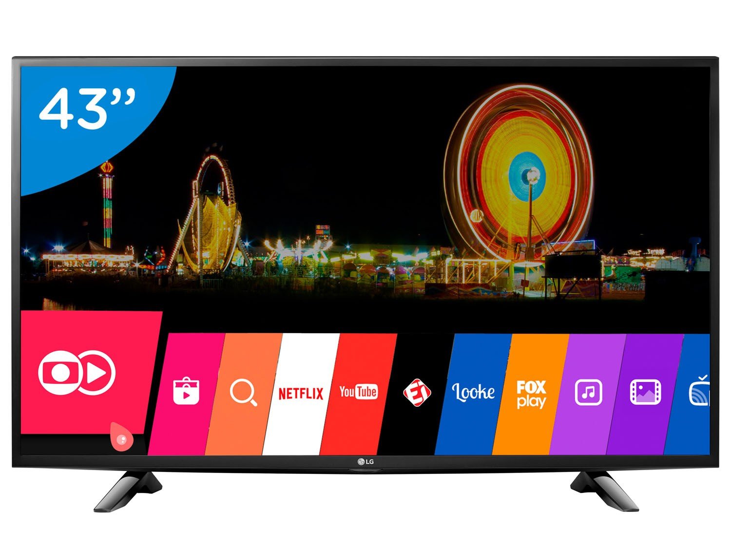 Smart TV LED 43 LG Full HD 43LH5700 Conversor Digital Wi Fi 2 HDMI 1