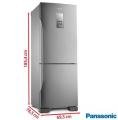 Refrigerador Bottom Freezer Panasonic de 02 Portas Frost Free com 425 Litros e Painel Easy Touch Aço Escovado - BB5 - 