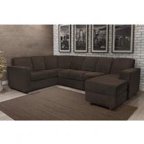 Sofá Ofertas De Sofás Magazine Luiza Sofá De Canto 6 Lugares Com Chaise Europa Somopar Suede Liso Marrom