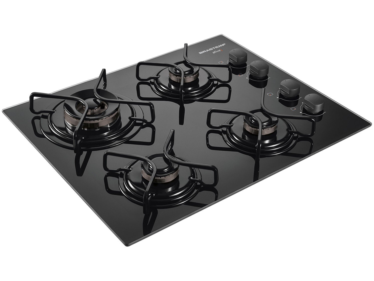 Cooktop 4 Bocas Brastemp Ative! BDD62AE A Gás Elétrico Acendimento ...