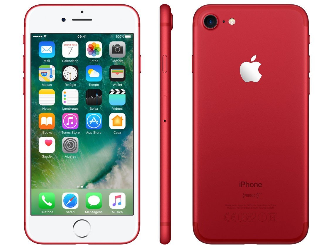 iPhone 7 Vermelho / Red Special Edition Apple 128GB 4G 4.7