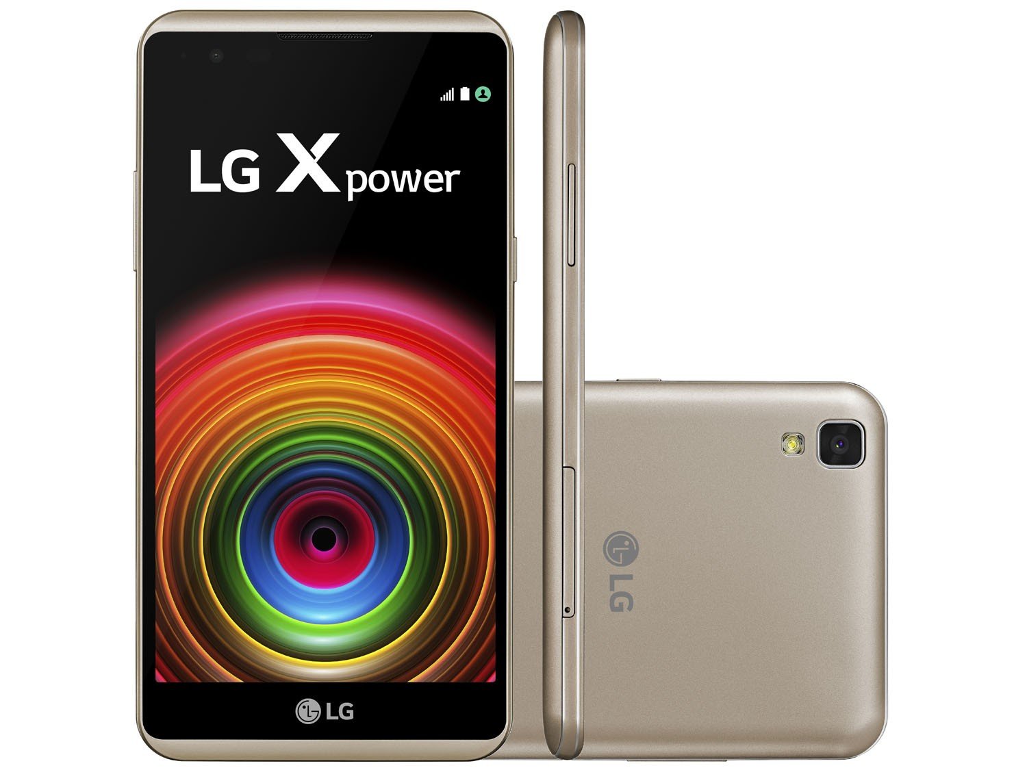 Smartphone LG X Power 16GB Dourado Dual Chip 4G Câm. 13MP Flash Tela 5. ...