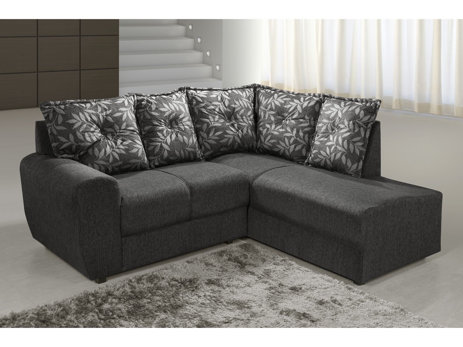 Sofá De Canto Chaise 2 Lugares Chenille Alaska American Comfort Sofá De Canto Chaise 2 Lugares Chenille Alaska American Comfort