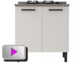 Balcão de Cozinha com Tampo para