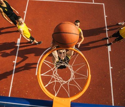 Os tamanhos do aro de basquete