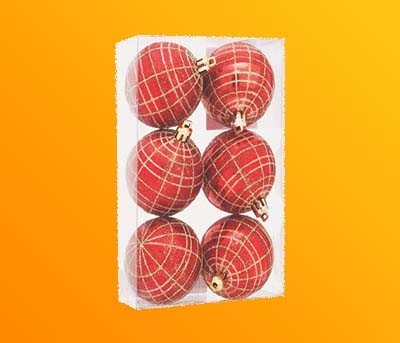 Bola de Natal Vermelho 6cm
