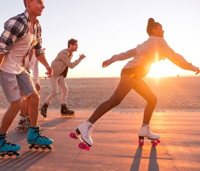 Patins in line ou de 4 rodas?